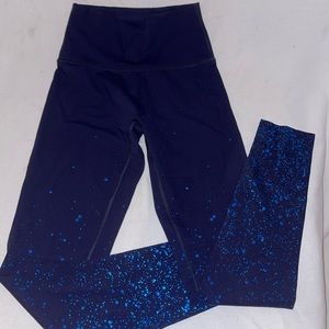 Aerie Size Small Ombre Star Leggings 7/8 PERFECT condition navy blue